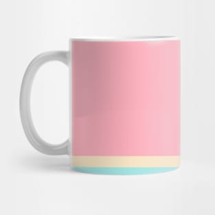 An unthinkable tranquility of Soft Pink, Blue Lagoon, Magic Mint and Pale Peach stripes. Mug